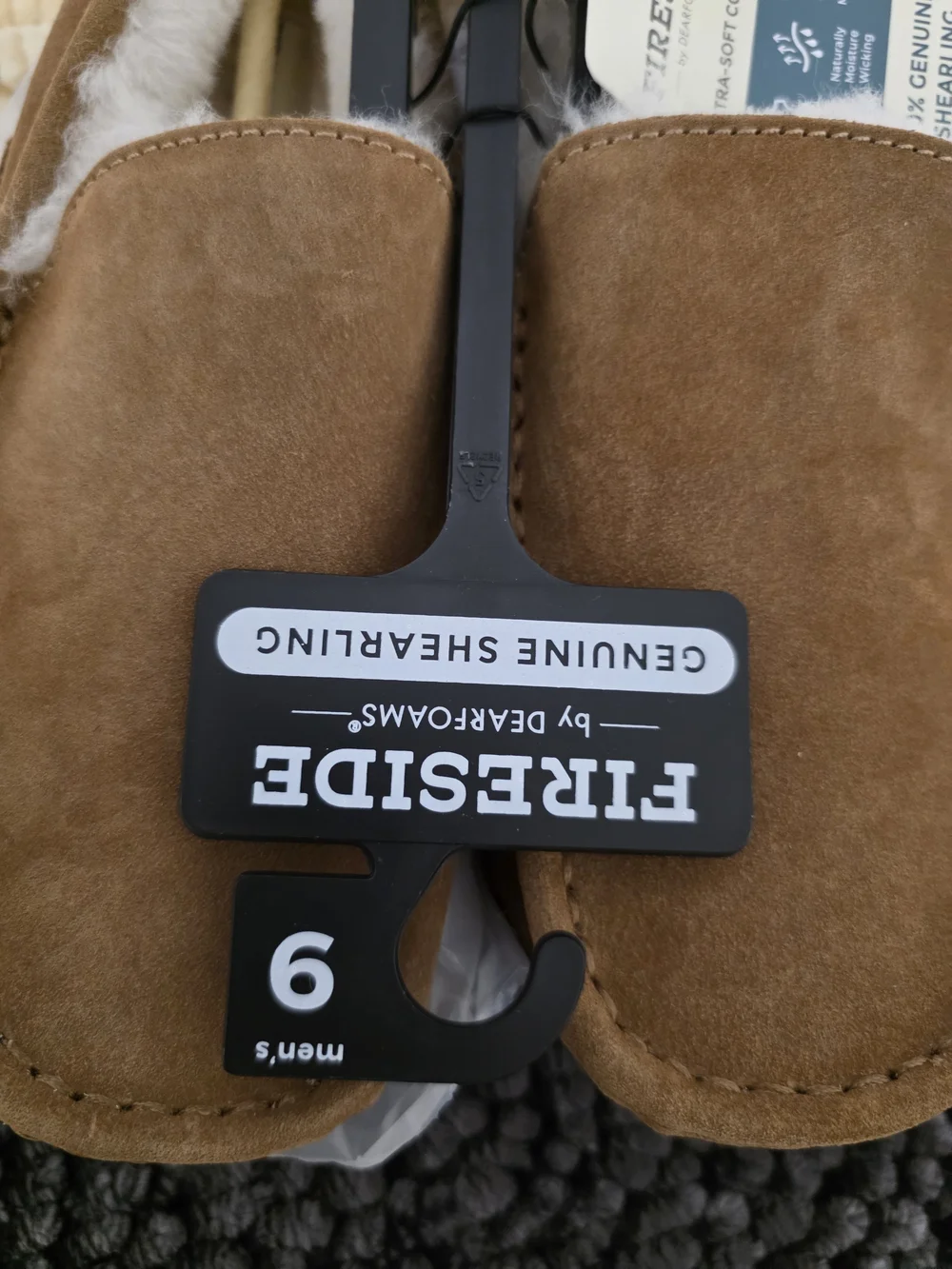 Men's Chestnut Shearling-Lined Slippers